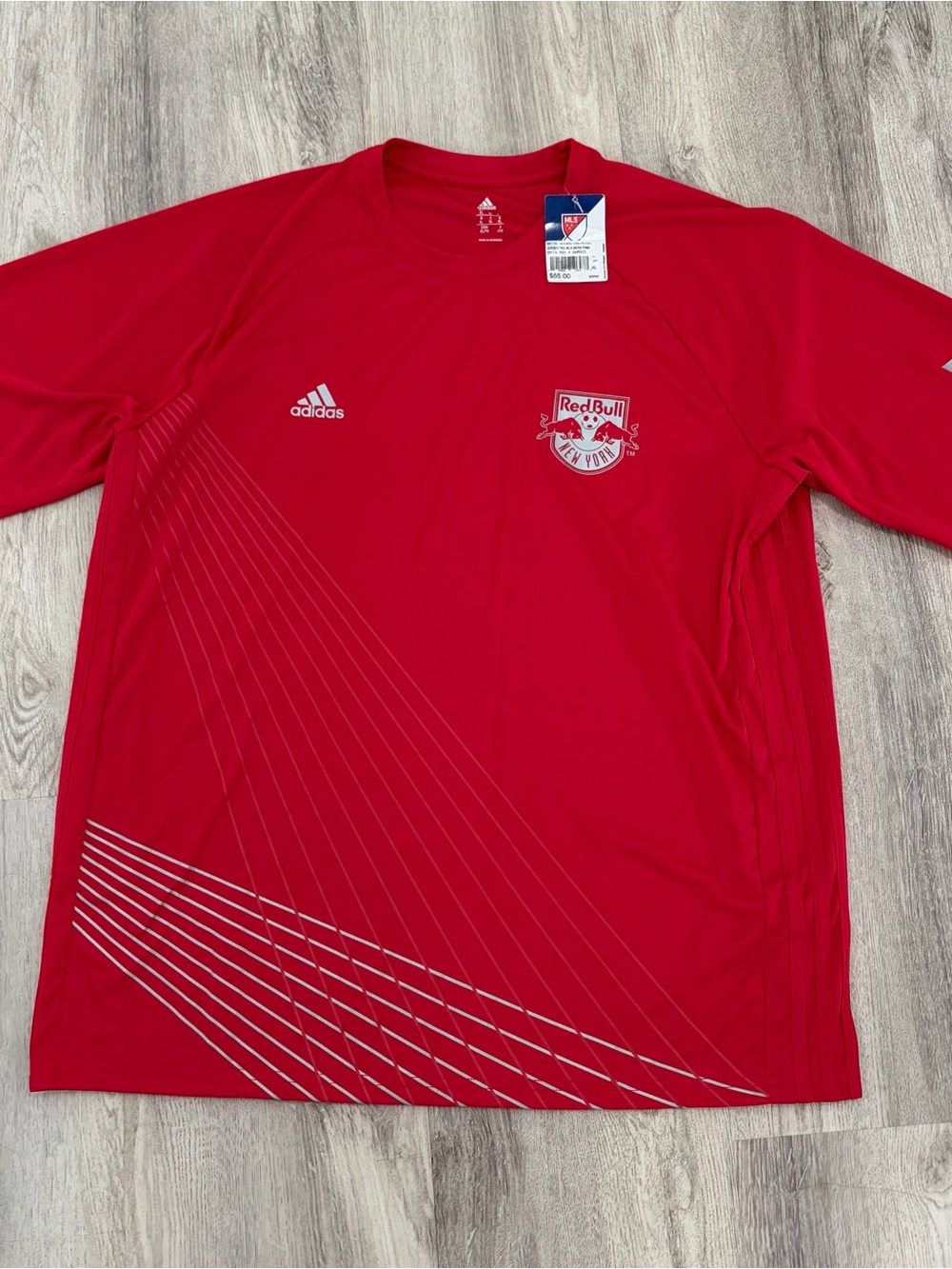 Adidas NY Red Bulls Soccer Jersey Shirt Men's XL Red MLS Yanmar New Redbull